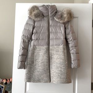 SOIA & KYO
Women's Valery-C Mixed Media Coat - Coyote Fur (Size Small)